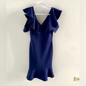 Deep Purple Ruffle Dress - M (6)